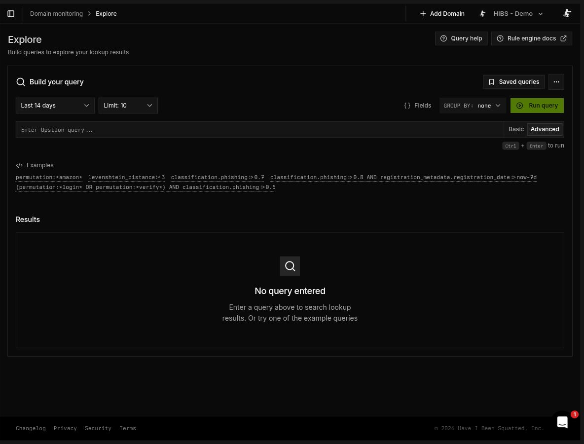 Explore query workbench