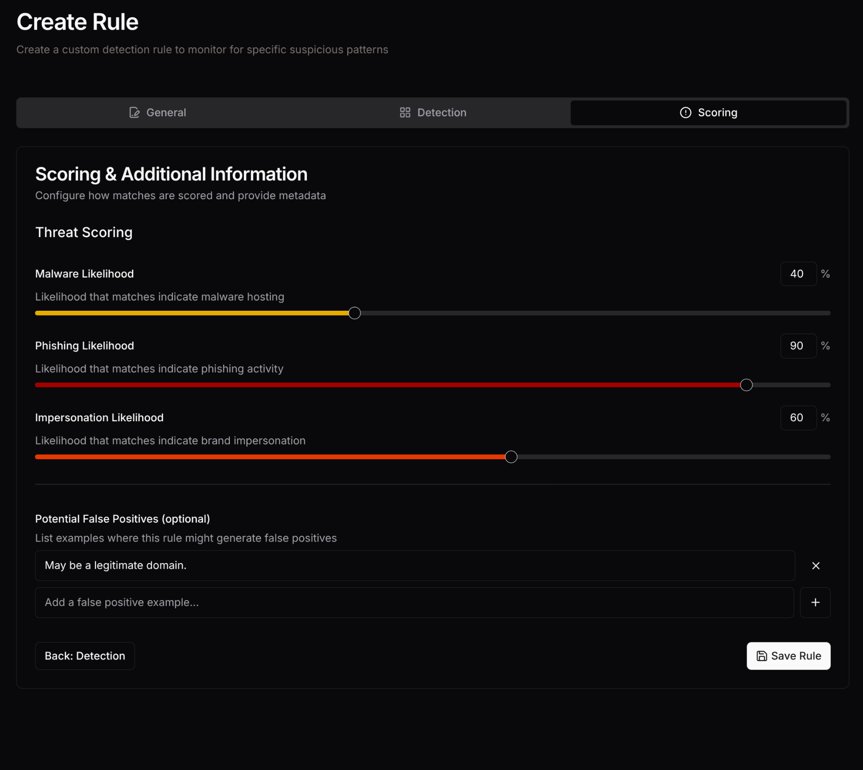 Rule Creation - Step 3